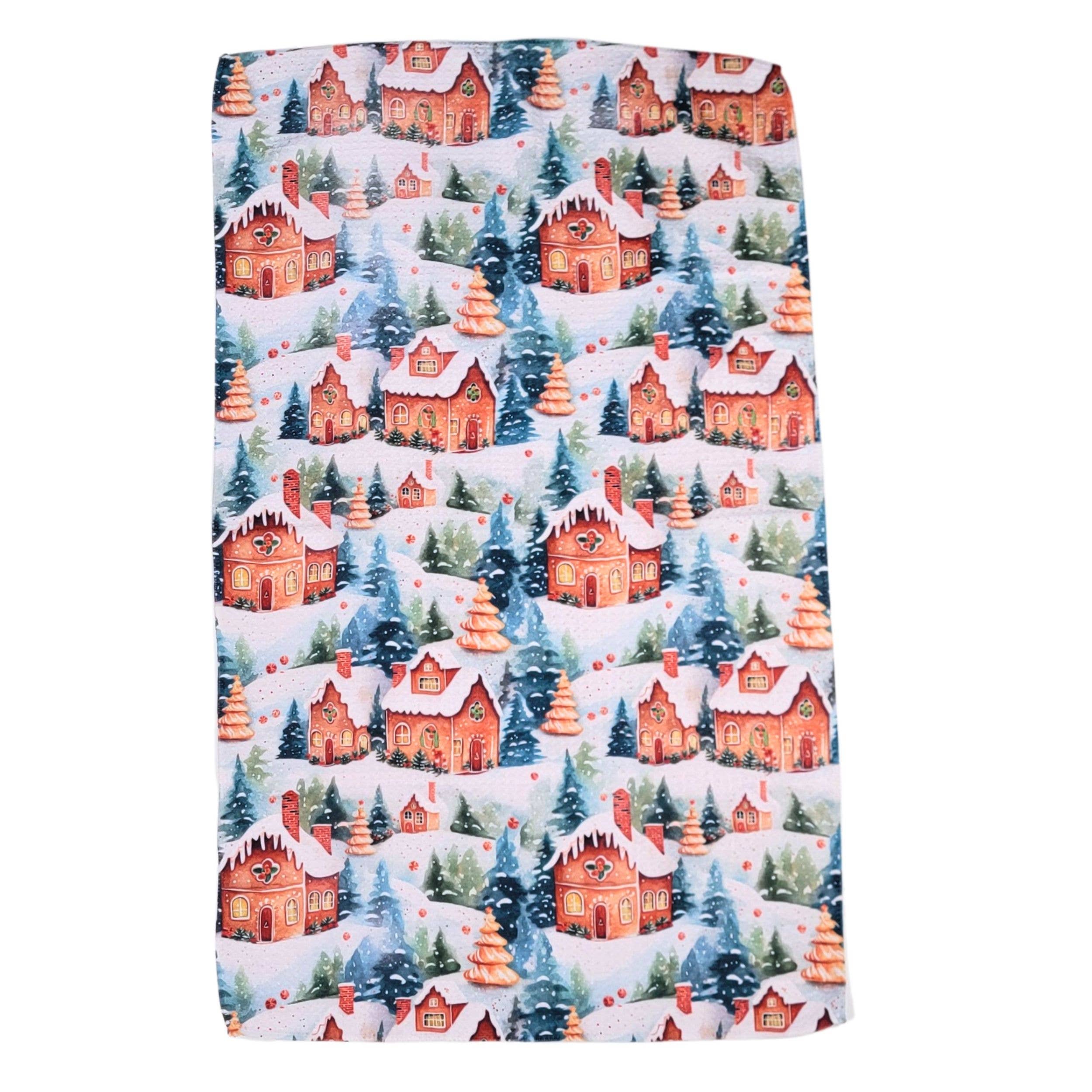 Gingerbread House Christmas Tea Towel