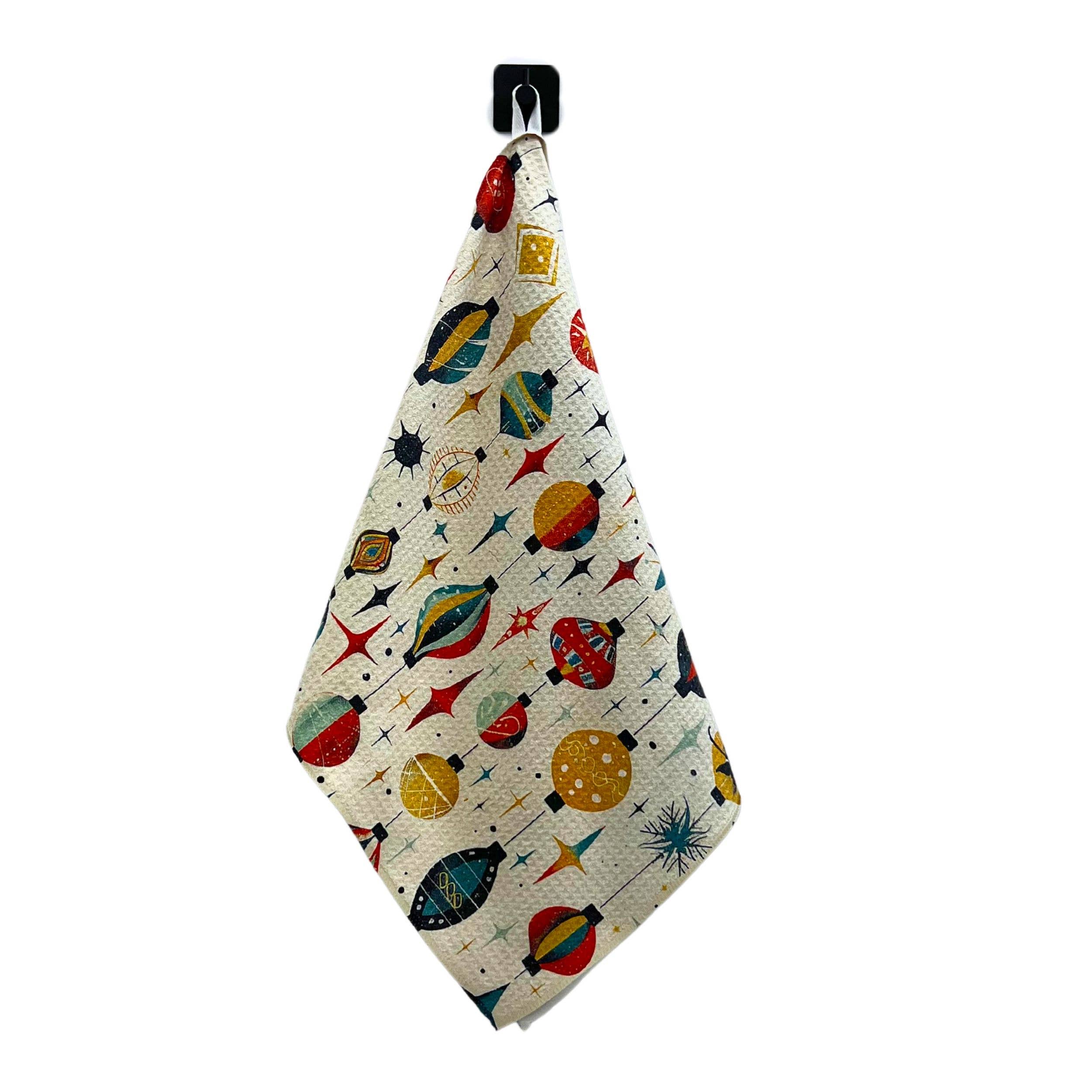 Holiday Ornaments - Christmas Decor Waffle Tea Towels