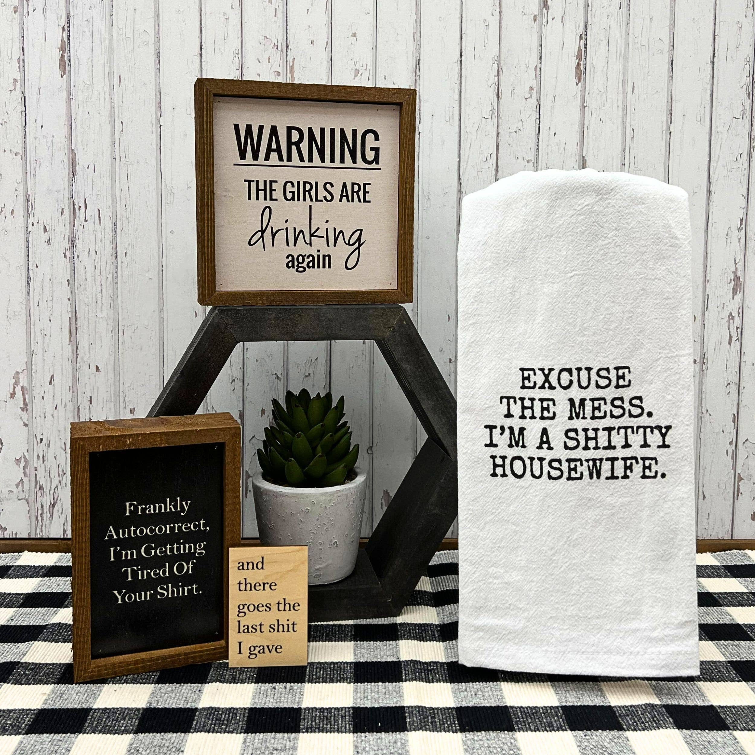 I'm A Shitty Housewife Funny Dish Towel