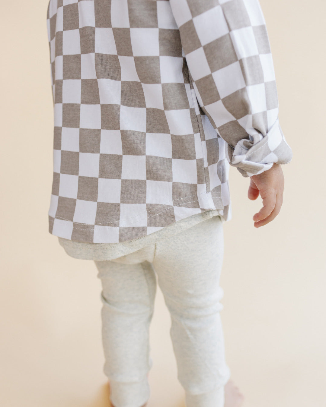 Cotton Shacket | Smiley Checkered Latte