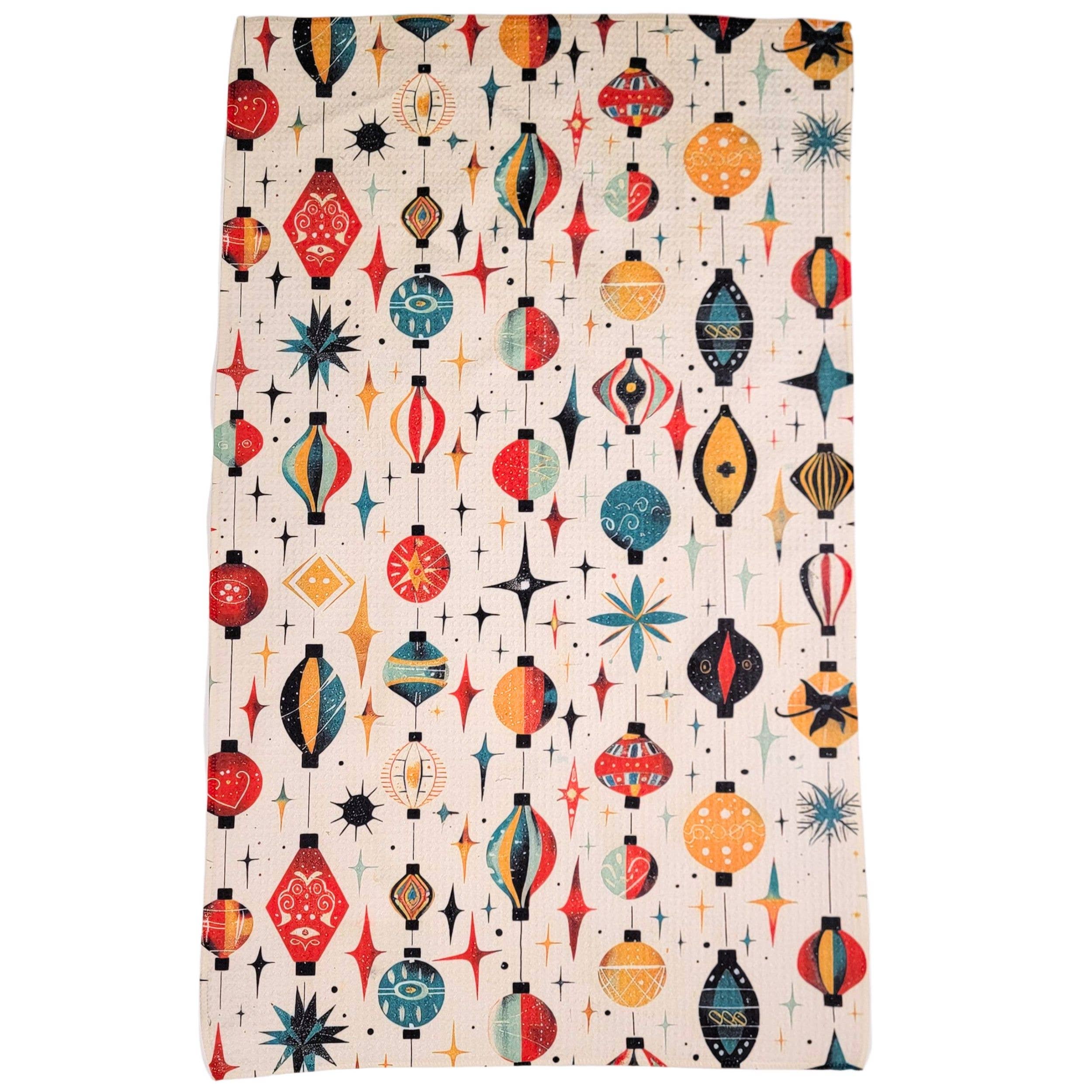 Holiday Ornaments - Christmas Decor Waffle Tea Towels