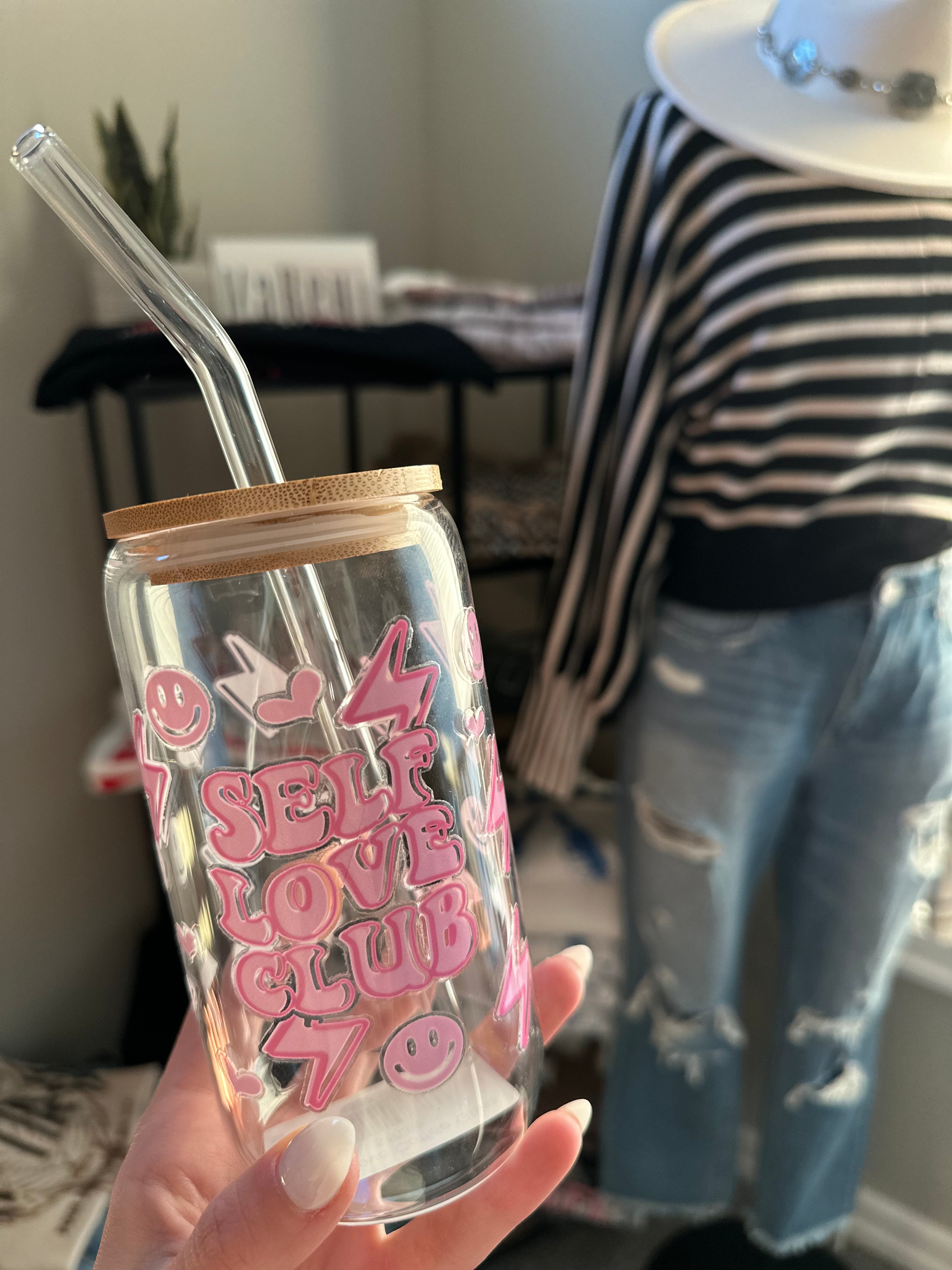 Self Love Coffee Glass