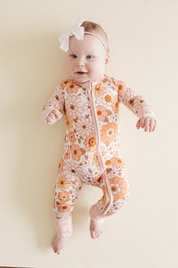 Bamboo Zip Romper |  Sweet Blossom