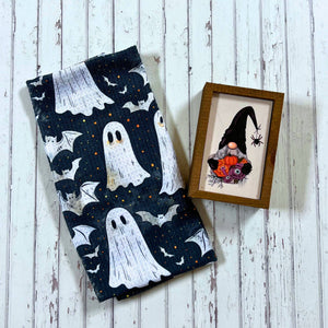 Halloween Ghost and Bat Waffle Tea Towel