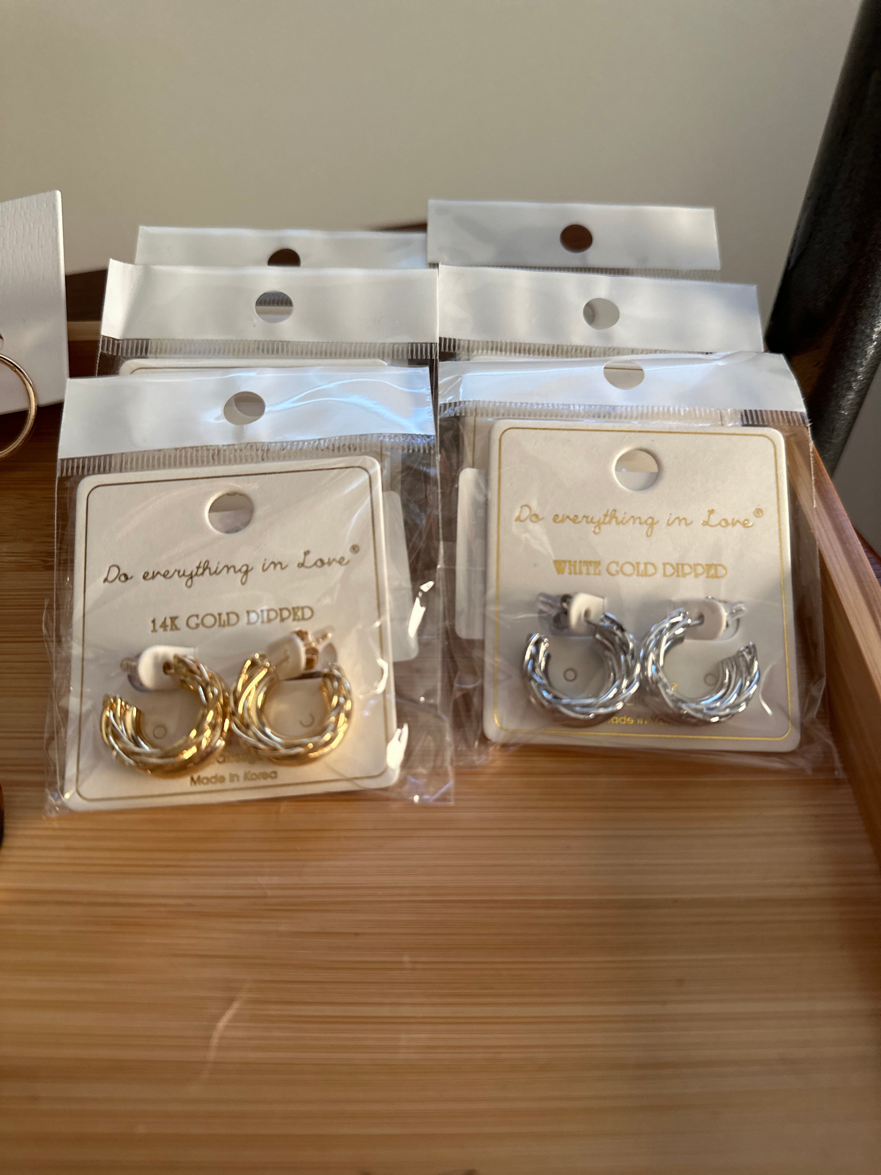 Braided Double Hoop Earrings