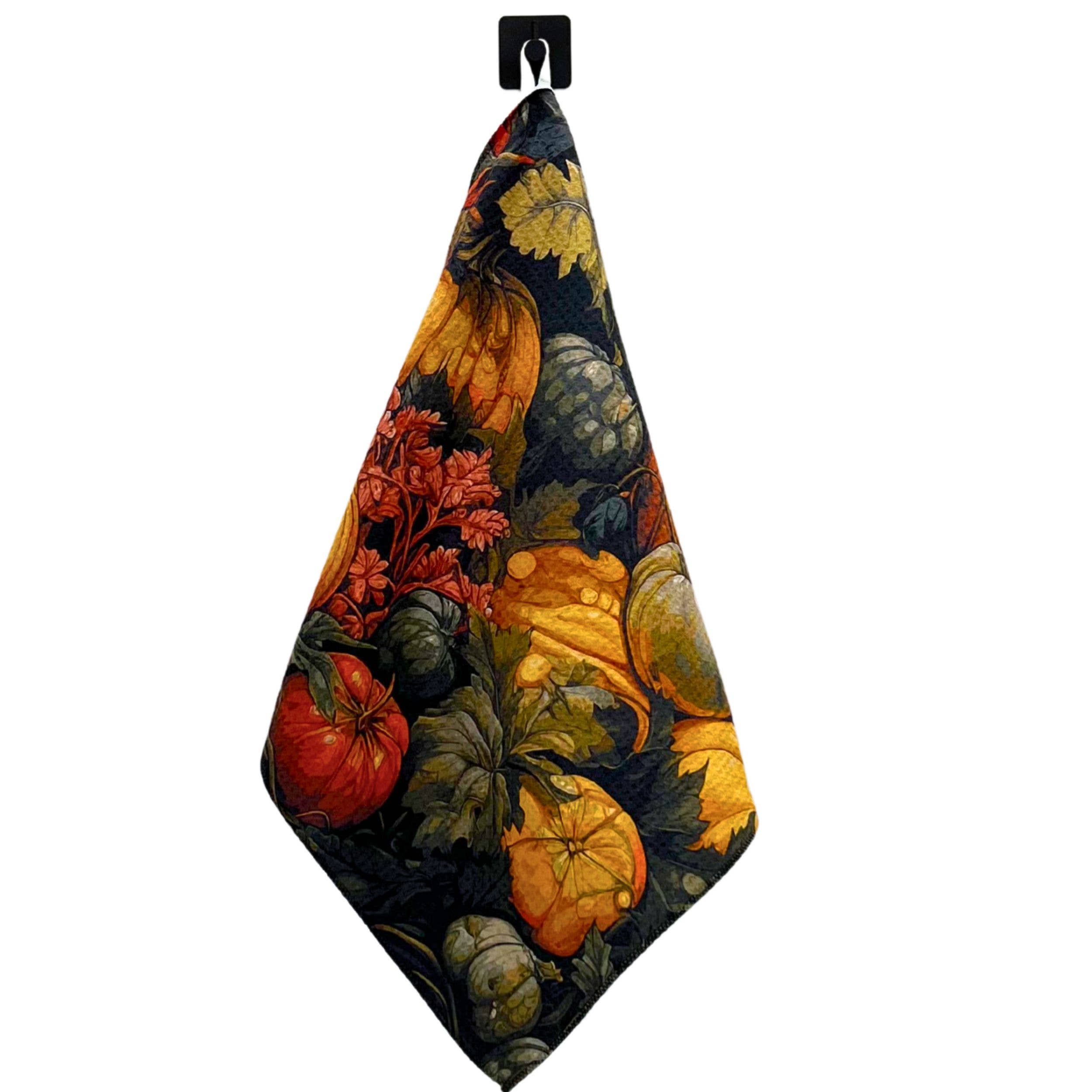 Fall Full Moon Harvest Halloween Waffle Towel