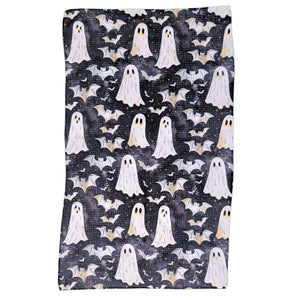 Halloween Ghost and Bat Waffle Tea Towel