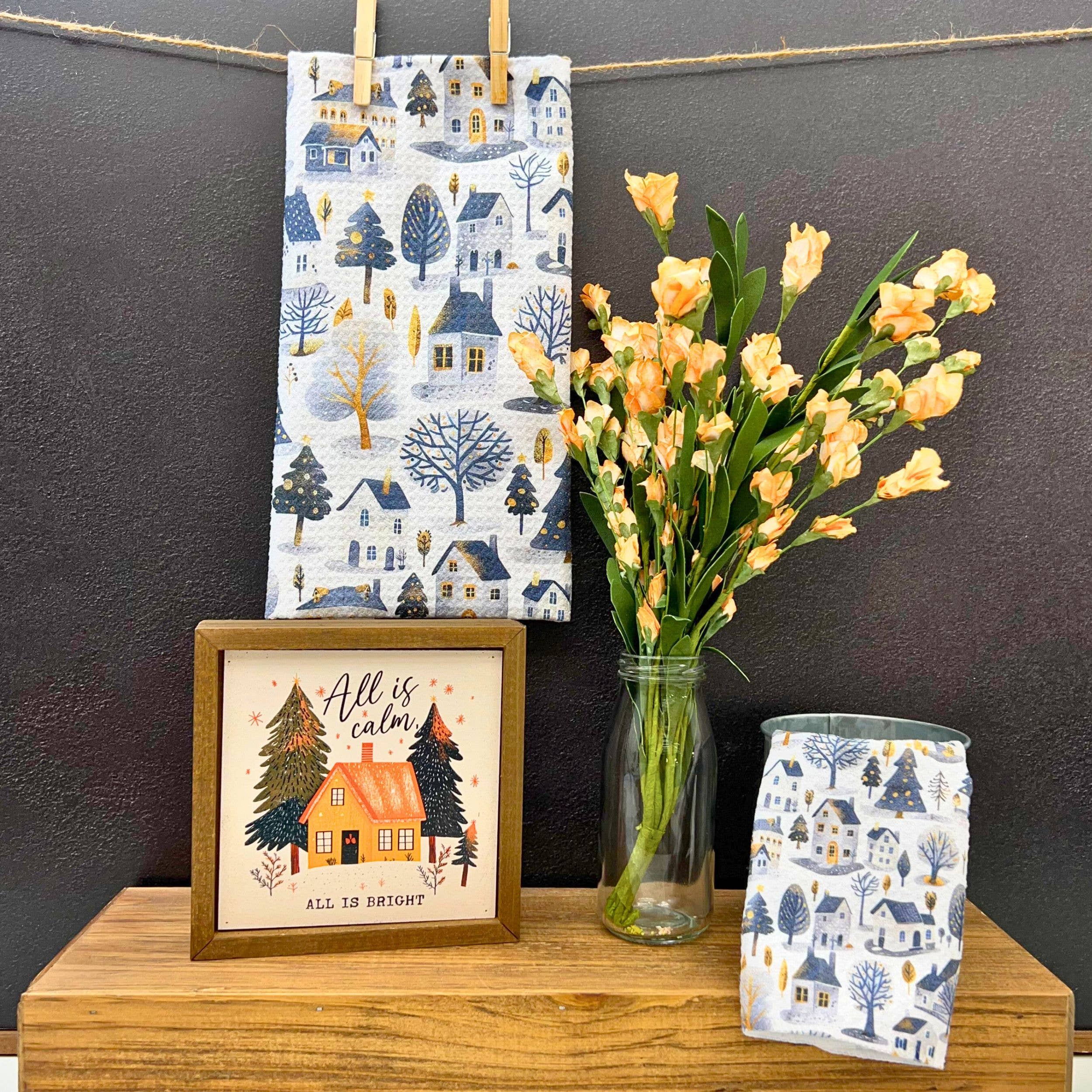 Winter Wonderland Waffle Kitchen Towel