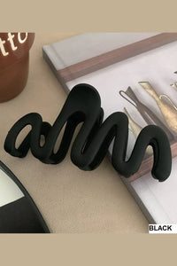 Matte Squiggle Hair Clips