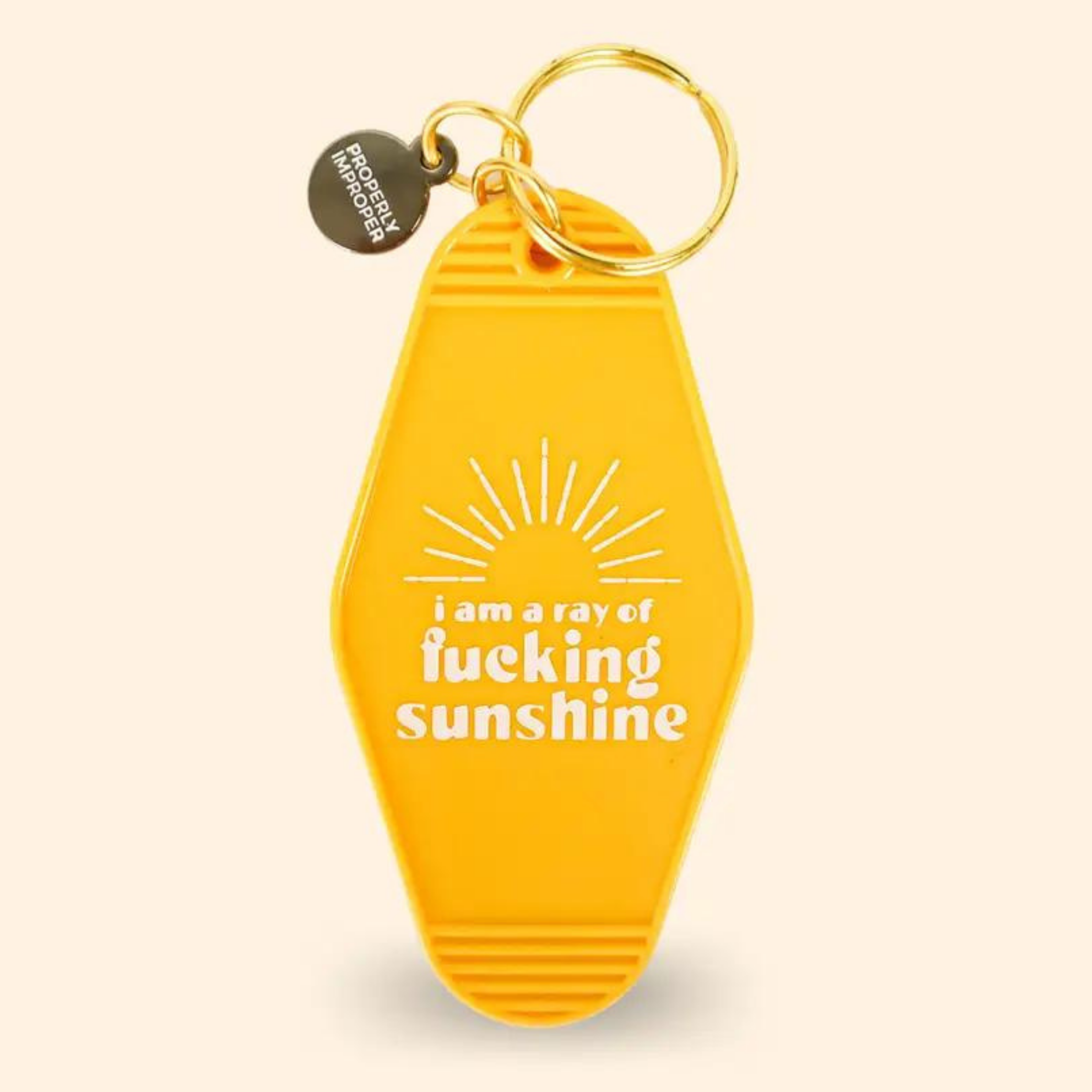 I Am A Ray Of Fucking Sunshine - Hot Stamped Motel Keychain