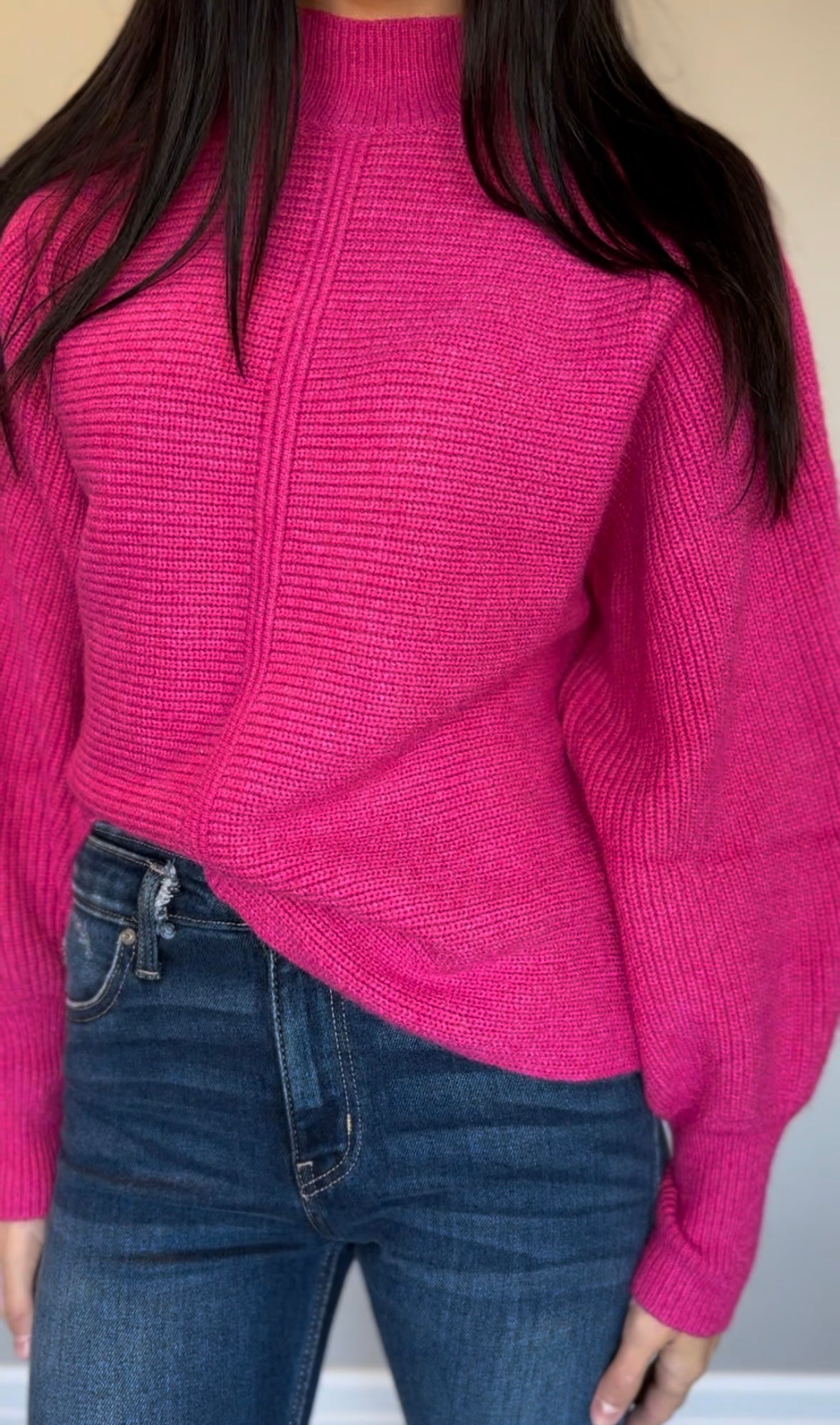 Rose Rib Knit Sweater