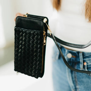 CREAM-Ivy Woven Phone Bag