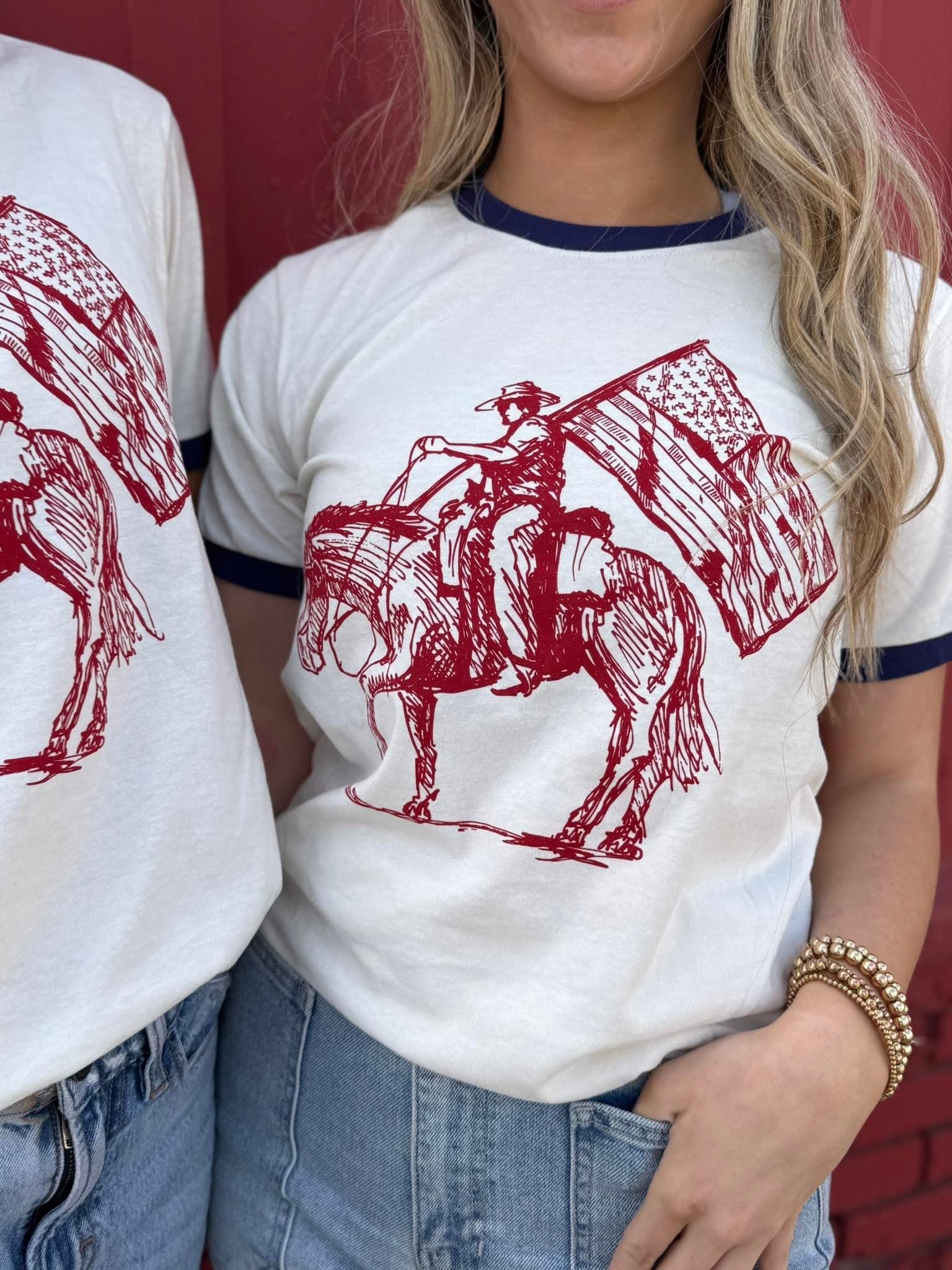 Patriotic Ringer Tee