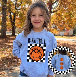 Basketball Checkered Crewneck