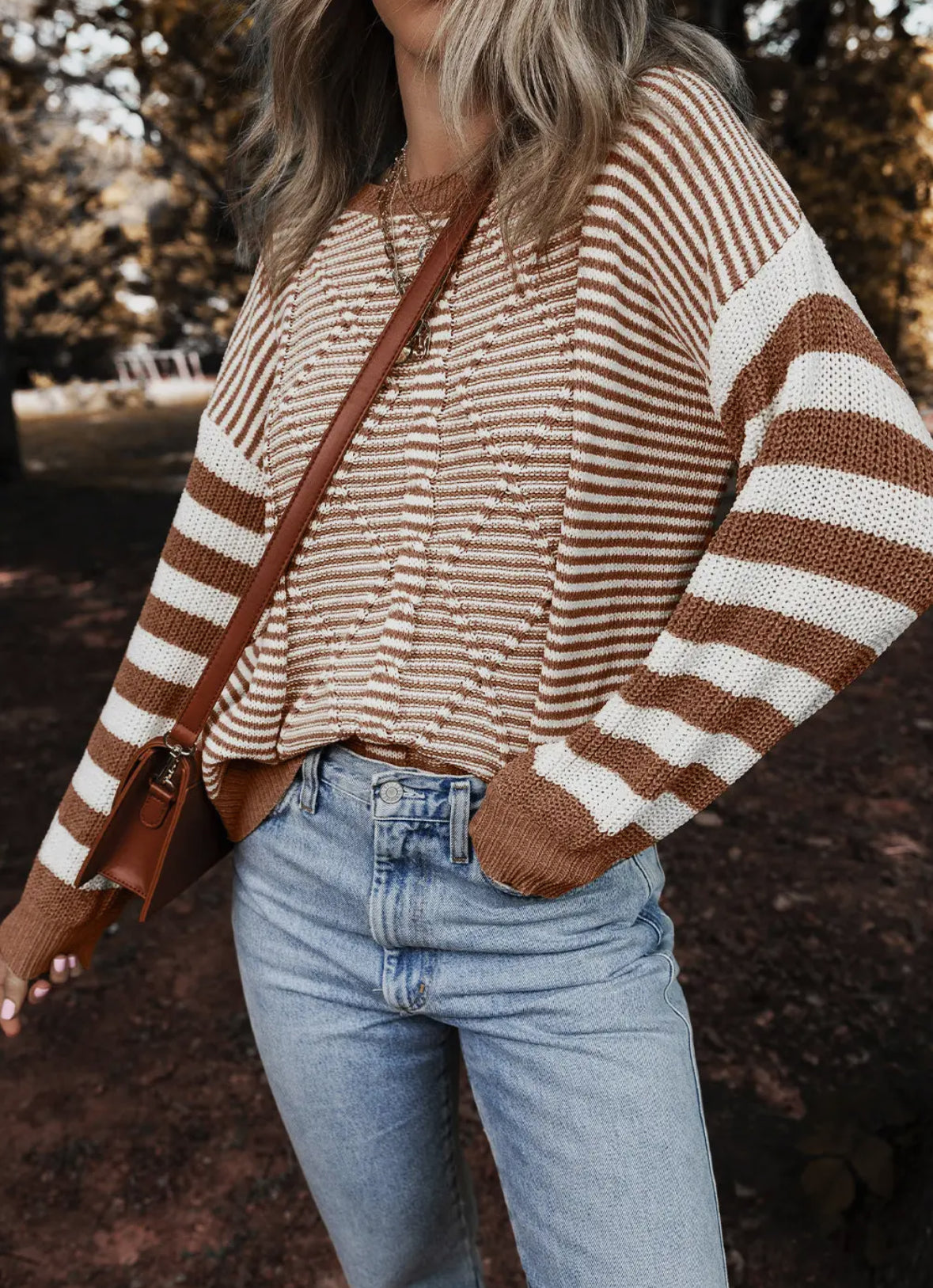 Geometric Cable Knit Sweater