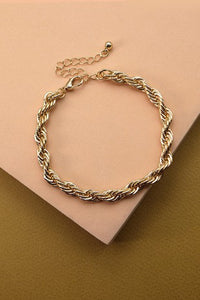 Rope Chain Bracelet-Gold