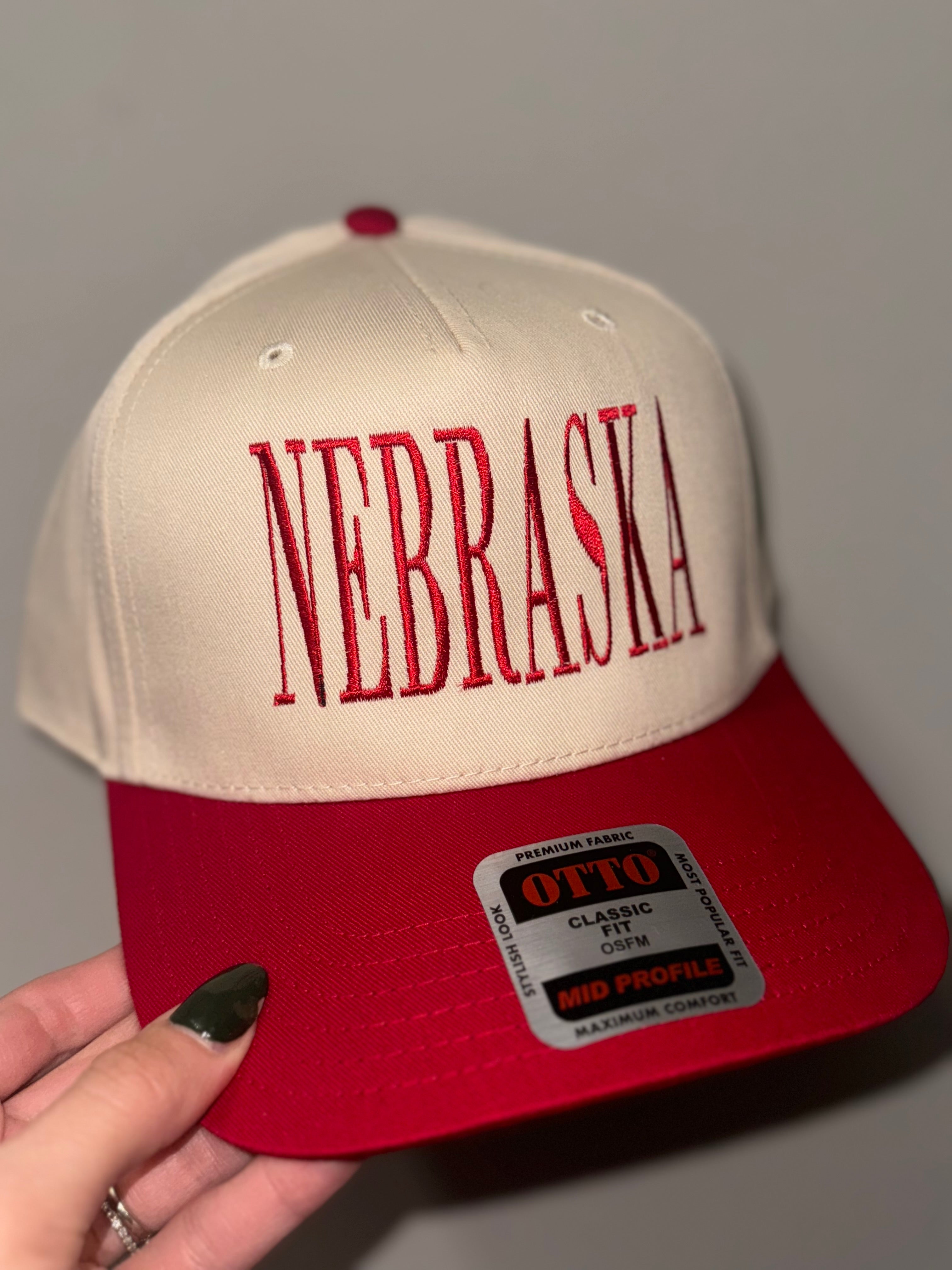 Nebraska Embroidered Trucker Hat