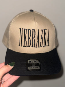 Nebraska Embroidered Trucker Hat