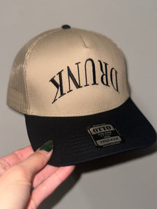 Drunk Embroidered Trucker Hat