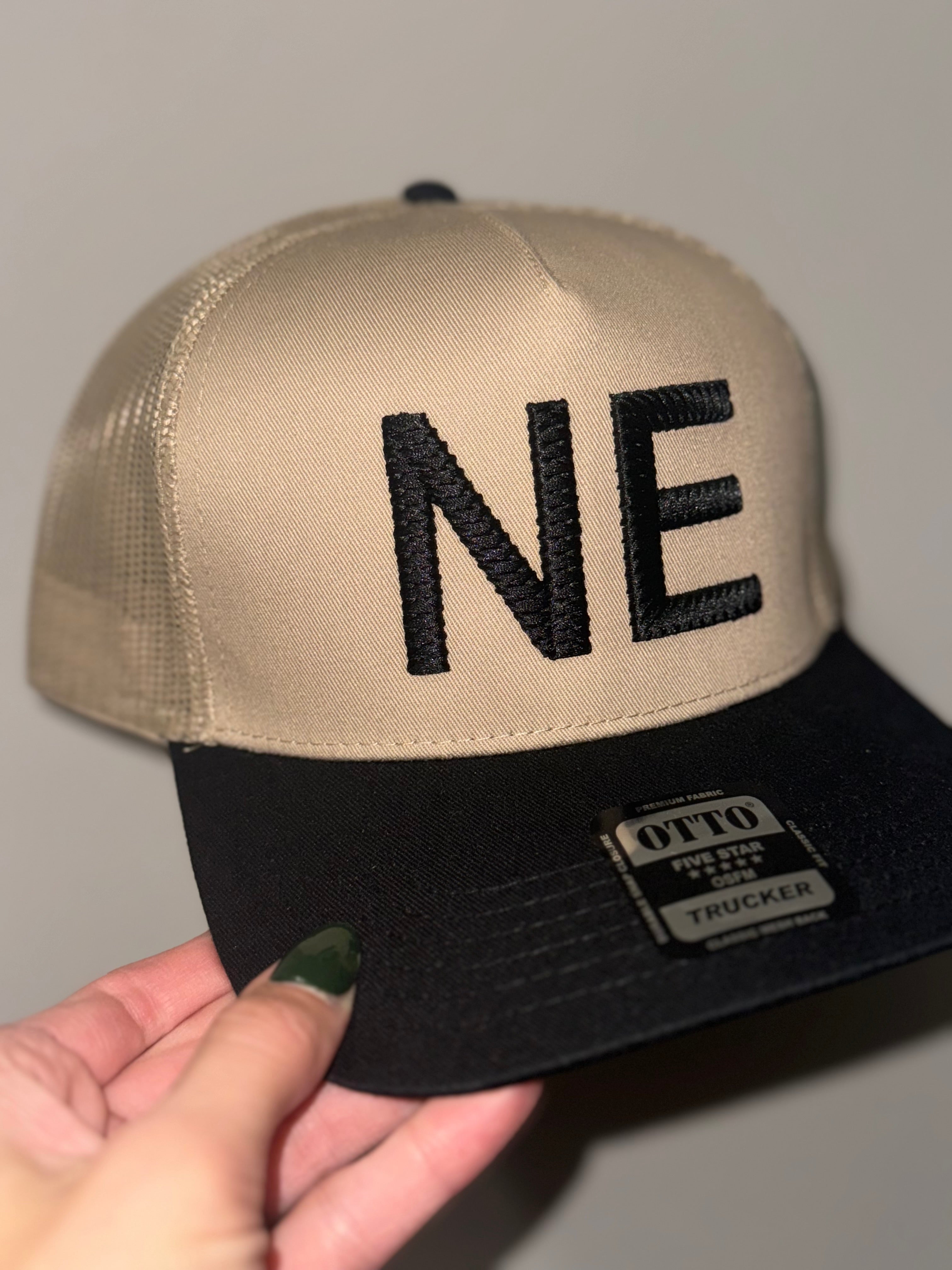 NE Puff Embroidered Trucker Hat