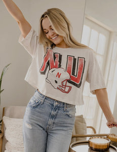 NU Helmet Crop Tee