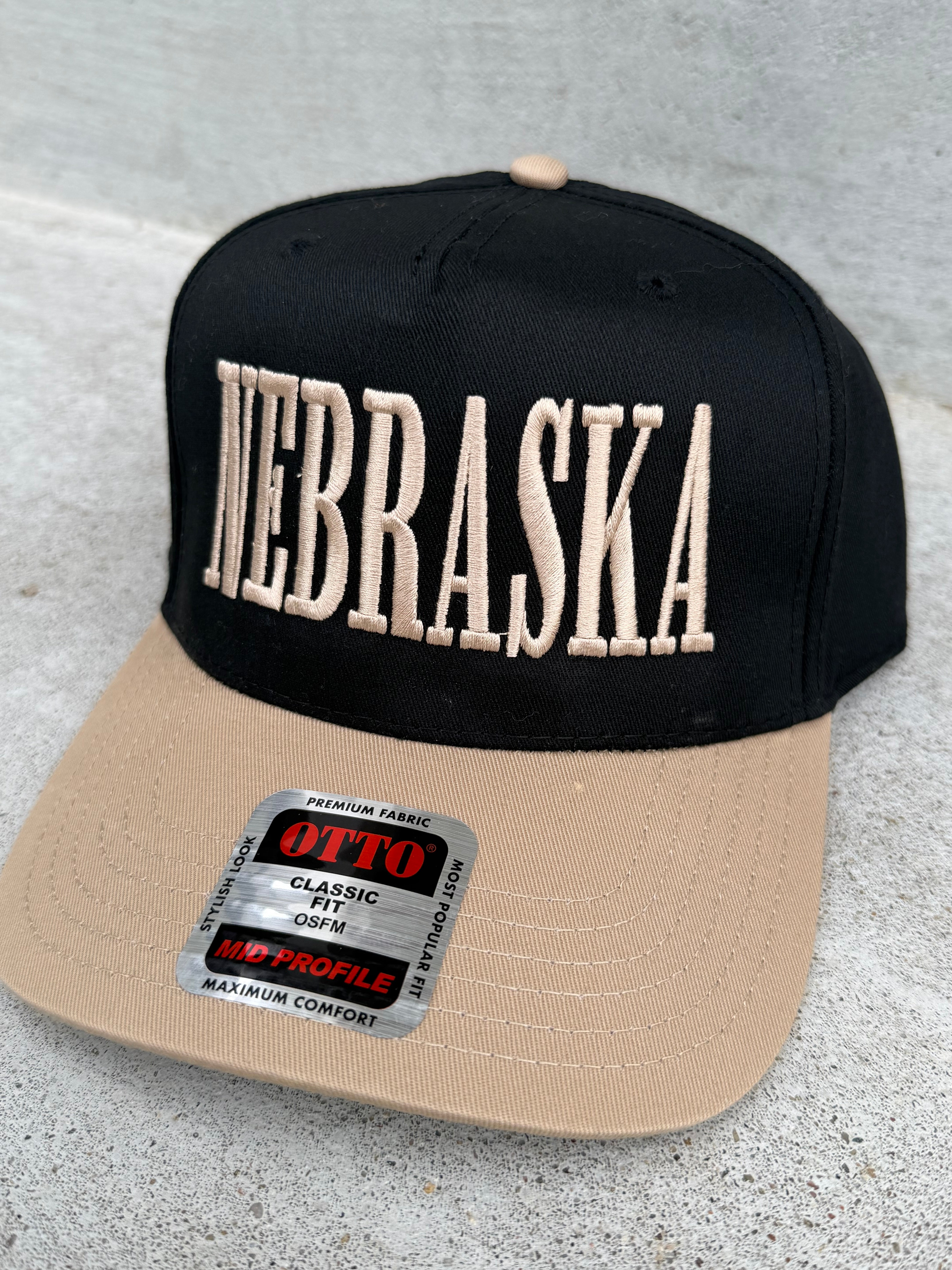 Nebraska Puff Embroidered Trucker Hat