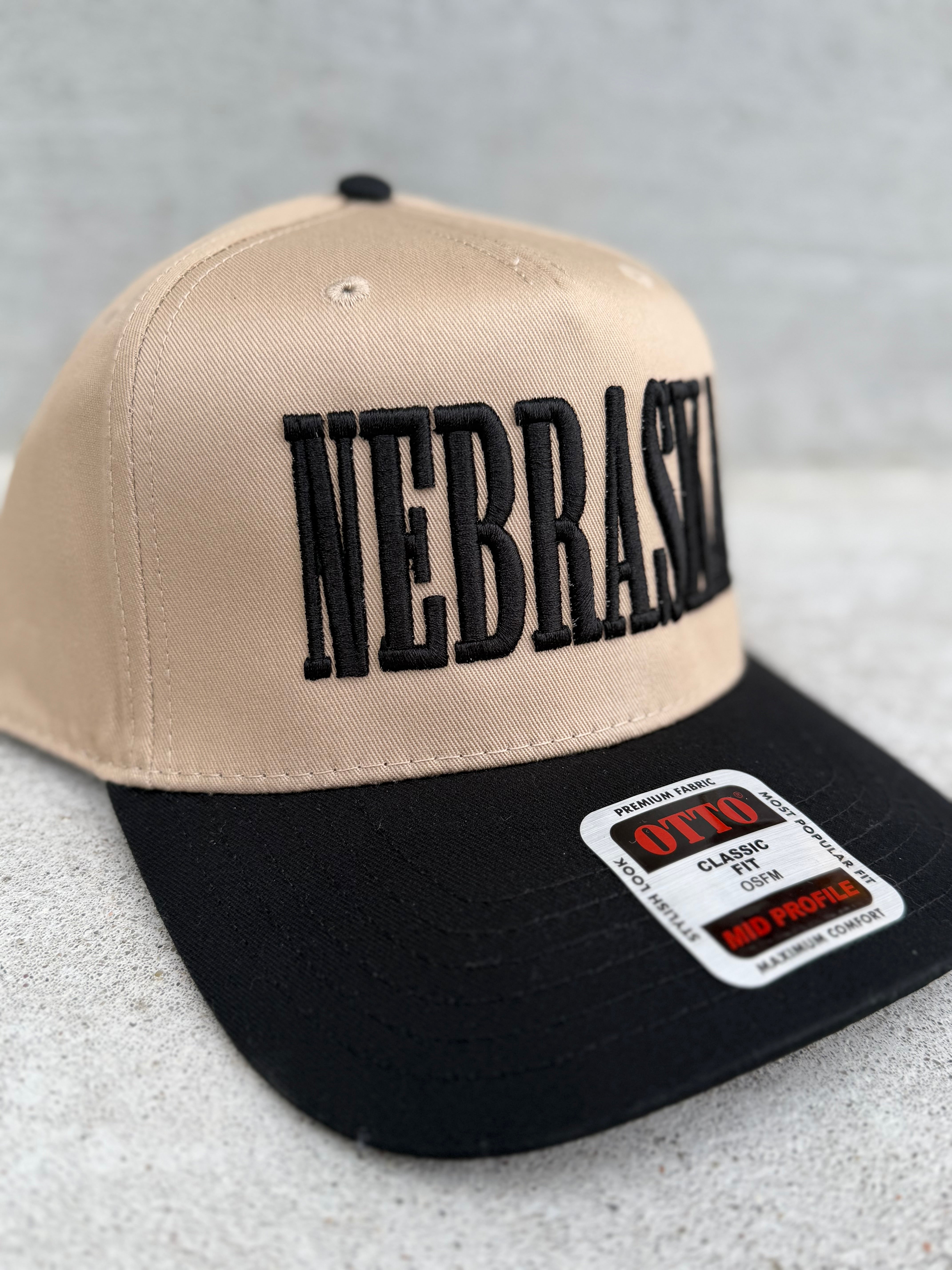 Nebraska Puff Embroidered Trucker Hat