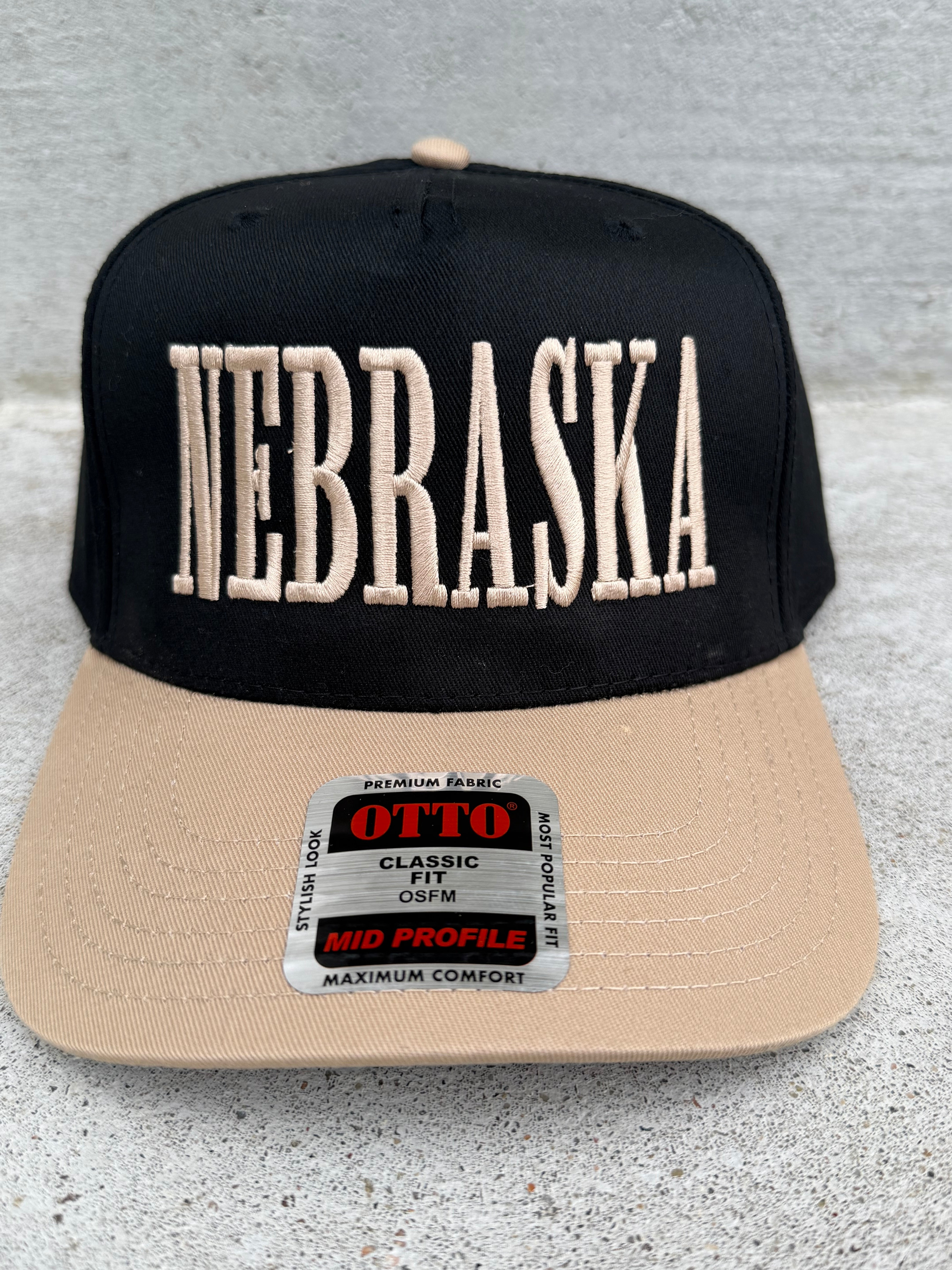 Nebraska Puff Embroidered Trucker Hat