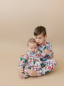 Bamboo Zip Romper | Christmas Vibes