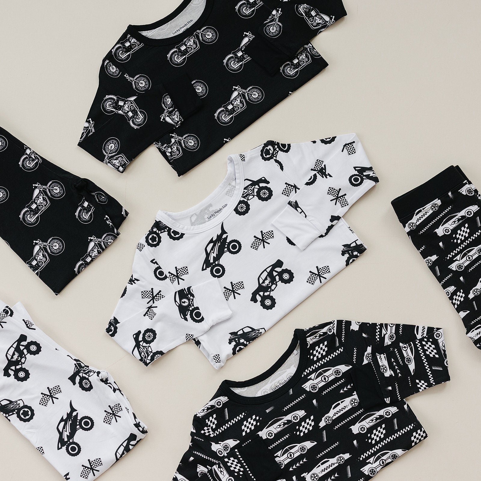 Bamboo Two Piece Set | Born to Ride Black