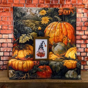 Fall Full Moon Harvest Halloween Waffle Towel