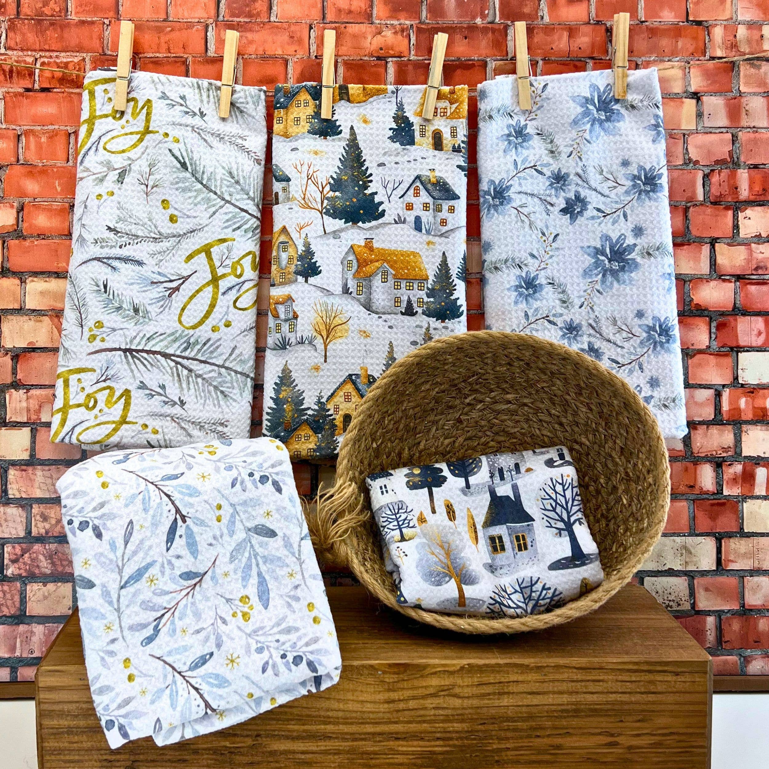 Winter Wonderland Waffle Kitchen Towel