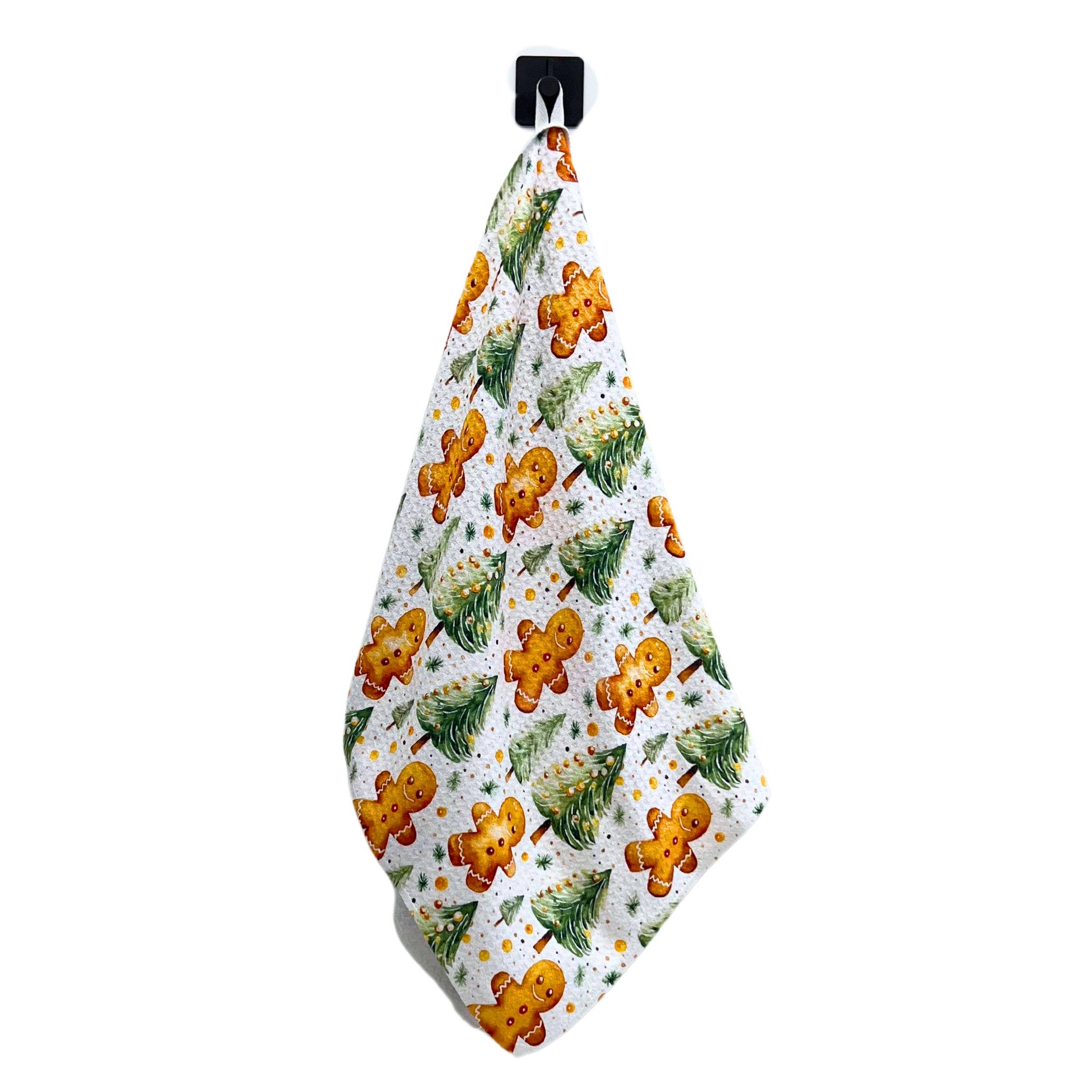 Gingerbread Man With Christmas Tea Towel