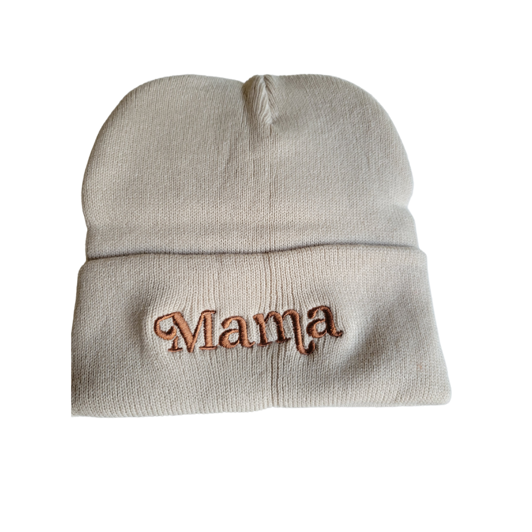 Matching Mommy & Me Beanies- Light Beige