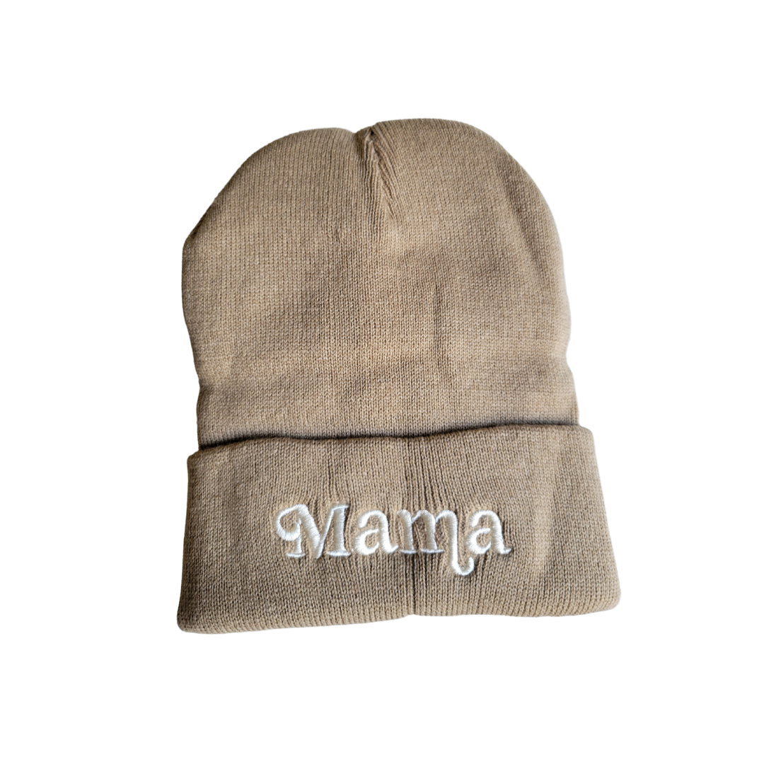 Matching Mommy & Me Beanies- Tan