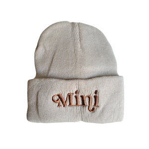 Matching Mommy & Me Beanies- Light Beige