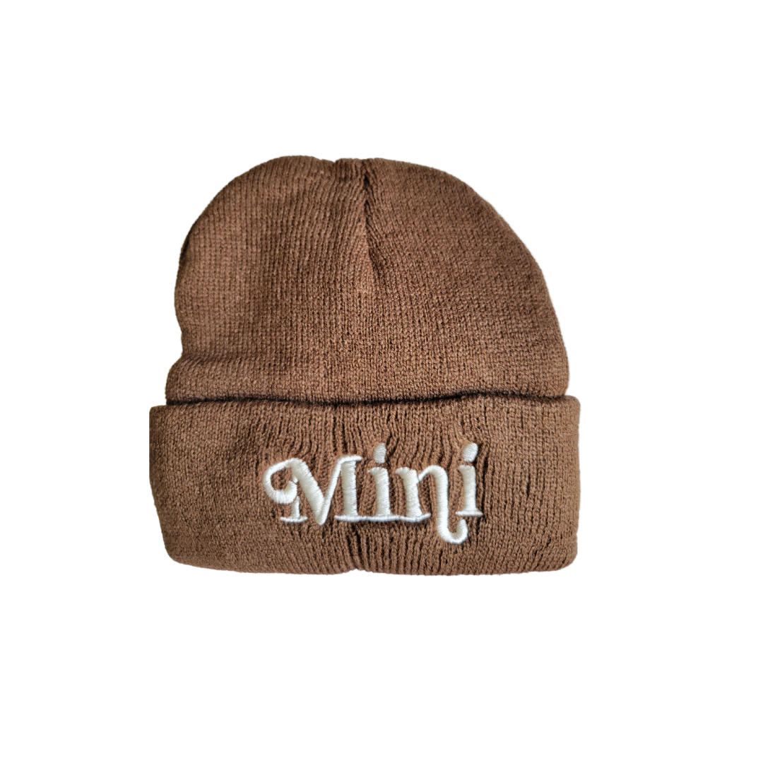 Matching Mommy & Me Beanies- Dark Brown